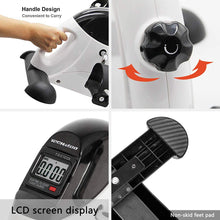 Load image into Gallery viewer, Under Desk Bike Pedal Exerciser Portable Home Exercise Bike - Black and White