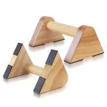 Load image into Gallery viewer, BESTWEI 1 Pair Wood Parallettes Bars Pushup Handles for Men - Calisthenics Equipment Push Up Bars, Gymnastics Handstand Training Planche Bar, Handstand Blocks