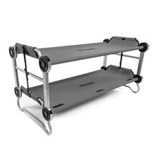 Load image into Gallery viewer, Disc-O-Bed Kid-O-Bunk Youth Modular Double Bunk Cot with Carry Bags, Gray