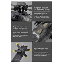 Load image into Gallery viewer, 310MM 6CH C170 AH-64D Remote Control Helicopter Aircraft for Adults Expert 1/48 RC Heli Maintain Altitude Brushless Motor / Optical Flow Positioning / Fly Upside Down 3D Rolling ( RTF 2-Battery Green)