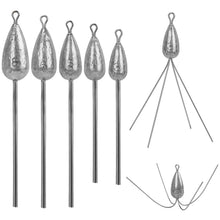 Load image into Gallery viewer, THKFISH 5 Pcs Sputnik Sinker Long Tail Surf Fishing Spider Weight, Heavy-Duty Lead Weights Saltwater Surf Casting Sinkers, Catfishing, and Beach Adventures in Ocean Sea Sand (MIX-5pcs)