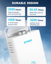 Load image into Gallery viewer, Kohree Propane Water Heater Tankless,1.58 GPM 6L Water Heater for Camping