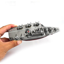 Load image into Gallery viewer, Military Remote Control Aircraft Carrier Model RC Boat Ship Speedboat Yacht Electric Water Toy - Silver (2.4G No Antenna)