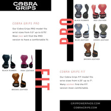 Load image into Gallery viewer, Cobra Grips Weight Lifting Gloves (PRO Black Leather)