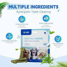 Load image into Gallery viewer, Dr.vet Dog Dental Chews, Dog Dental Sticks for Plaque and Tartar Remover for Dogs, Dog Breath Freshener and Teeth Cleaning Treats, Rawhide Free Dog Chews for Small Breed Dog Treats, 100g (7 Sticks)