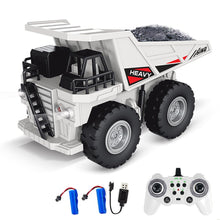 Load image into Gallery viewer, Remote Control Dump Truck, 11CH RC Dump Truck for Boys & Girls, 1:24 Scale RC Construction Vehicle Toy, White