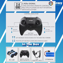 Load image into Gallery viewer, Crazy Wheels Amphibious RC Car – 4WD Remote Control Stunt Car | 360° Flips, Waterproof