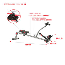 Load image into Gallery viewer, Sunny Health & Fitness Classic Rowing Machine - Grey/Black