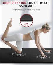 Load image into Gallery viewer, HAPBEAR Large Yoga Mat - 72"x36"x6mm (1/4 inch), Extra Wide Non-Slip Exercise Mat for Home Workout, Yoga, Pilates & Stretching, Durable & Eco-Friendly, Includes Bonus Resistance Bands & Carry Bag