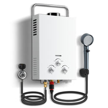 Load image into Gallery viewer, Outdoor Propane Tankless Water Heater - 6L 1.58 GPM Portable Gas Water Heater with Handle & Overheating Protection, Instant Hot Water for RV Cabin Camping Boat Barn