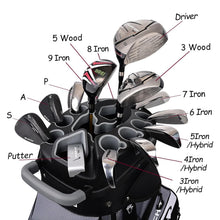 Load image into Gallery viewer, ASK ECHO T-Lock Golf Cart Bag, Quiet 14-Way Full-Length Divider (Grey)