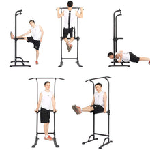 Load image into Gallery viewer, soges Power Tower Pull Up & Dip Station Multi-Function Home Strength Training -Black
