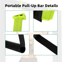 Load image into Gallery viewer, Portable Pull Up Bar for Doorway - Green and Black
