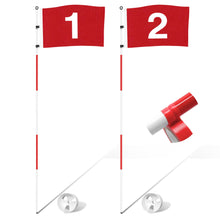 Load image into Gallery viewer, KINGTOP 6 ft Metal Golf Flagsticks, Slip-Fit Joints, 2 Pack