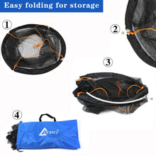 Load image into Gallery viewer, Drasry High Load-Bearing Aluminum Ring Bridge and Pier Fishing Net Landing Net Foldable Drop Net for Saltwater Freshwater Pier Fishing Baskets Net Collapsible 49.2 FT Rope(23.6 * 23.6 * 27.5 in)
