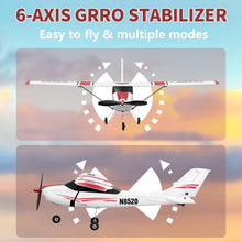 Load image into Gallery viewer, Remote Control Airplane Cessna Ready to Fly, Brushless Motor 6-axis Gyro Stabilizer 3 Flight Mode Stunt Flying, Easy Trainer for Beginner & Kid