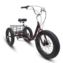 Load image into Gallery viewer, 7 Speed Adult Trikes 20 inch Fat Tire 3 Wheel Bikes, Adult Tricycles, Cruise Bike with Basket for Seniors