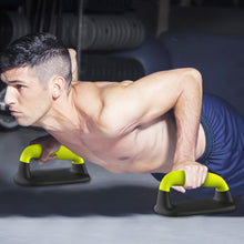 Load image into Gallery viewer, Lifeswell Push Up Bars – Ergonomic Pushup Handles for Floor Strength Training, Non-Slip Push-Up Stands with Soft Grip, Pushups Bars for Home Gym Workout, Neon Green