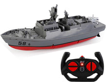 Load image into Gallery viewer, Remote Controlled Warship Battleship Destroyer Boat 10km/h 4WD 2.4G RC Boat On Water Lakes Pools Exhibits Models for Boys Kids