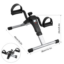 Load image into Gallery viewer, Folding Pedal Exerciser, Mini Exercise Bike Under Desk Bike Foot Pedal Exerciser (Silver)