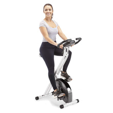 Load image into Gallery viewer, Marcy Foldable Exercise Bike with Adjustable Resistance for Cardio Workout -Upright White