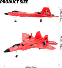 Load image into Gallery viewer, RC Plane, F22 RC Airplane Fighter Ready to Fly, 2.4Ghz 2 Channel Remote Control Plane, RC Airplanes Toy