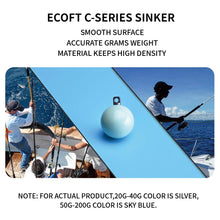 Load image into Gallery viewer, ECOFT Alloy Steel Fishing Weights Sinkers 20g-200g Coated Egg Sinkers Cannonball Weights Assorted Sizes Bag and Fish Weights Assortment Box Non-Lead Fishing Weights Saltwater Freshwater