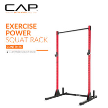 Load image into Gallery viewer, CAP Barbell Power Rack with Pull Up Bar & Attachments - Red