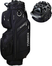 Load image into Gallery viewer, TUMMOCK Golf Cart Bag, 14-Way Top Divider with Multiple Storage Pockets, Handles and Rain Cover, Lightweight & Durable Golf Bag for Men, Cart-Friendly Design (Black)