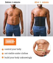Load image into Gallery viewer, GainKee Latex Men Waist Trainer Corsets with Steel Bone Sweat Sauna Suit for Fitness (3X-Large)