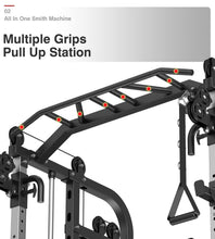 Load image into Gallery viewer, DONOW Smith Machine with Weight Stacks, Multi Function Home Gym System -A DN-DS938N Pro (Aluminum)