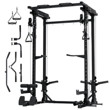 Load image into Gallery viewer, MAJOR FITNESS Drone3 Power Rack, 2500lbs Multi-Function Home Gym Squat Rack with Dual Pulley System, Pull-Up Bar & J-Hooks, Heavy-Duty Steel Frame for Maximum Stability & Strength Training
