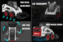 Load image into Gallery viewer, RC Skid Steer Loader 1/14 11 Channel Remote Control Bulldozer Crawler with Lights Sound 2.4G Full Function RC Front Loader Tractor Excavator