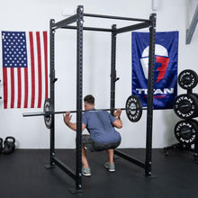 Load image into Gallery viewer, Titan Fitness T-3 Series Black Short Power Rack, 36in Depth, 1,100 LB Capacity Cage for Weightlifting and Strength Training
