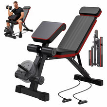 Load image into Gallery viewer, 2026 Adjustable Weight Bench with Leg Extension, 770LBS Foldable Incline Decline Bench Press, 4-in-1 Workout Bench with Roman Chair & Preacher Curl, Full Body Strength Training Equipment for Home Gym