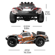 Load image into Gallery viewer, RC Cars, Remote Control Car 1:10 Scale 48 Km/h High Speed Off Road RC Truck with Lights, 4WD All Terrains Waterproof Electric