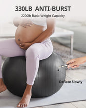 Load image into Gallery viewer, Trideer Yoga Ball for Exercise, Daily Stretching, Pilates, Core & Balance Training, Stability Ball -black
