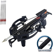 Load image into Gallery viewer, 125lbs Draw WT-Mini Striker Pistol Crossbow with 5 Hunting Bolt Pack - Mini Crossbow for Fishing and Hunting Up to 300