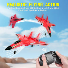 Load image into Gallery viewer, RC Airplane,2.4GHz 2 Channel Remote Control Plane with Gyro Night Lights and 2 Batteries, Easy to Fly for Adults, Beginners and Kids Toy