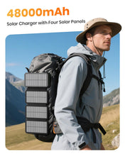 Load image into Gallery viewer, Solar Power Bank 48000mAh Built in 4 Cables, Flashlight, Travel Essential