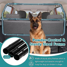 Load image into Gallery viewer, Dog Car Barrier Escape-Proof, 46" Wide Car Divider for 3rd Row Seats & Cargo Area, Durable Cargo Area Dog Car Gate Trunk Barrier with See Through Net Mesh for Small Sized SUV & Vehicles Or Hatchback