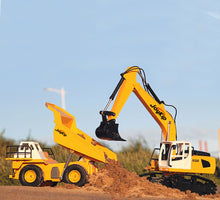 Load image into Gallery viewer, Remote Control Dump Truck Toy, 6 Channel 2.4Ghz RC Construction Vehicles, Heavy Duty Metal Remote Control Truck