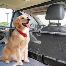Load image into Gallery viewer, Dog Car Barrier Escape-Proof, 56" Wide Divider for 2nd 3rd Row Seats & Cargo Area, Durable Back Seat Gate Trunk Barrier with See Through Net Mesh for Trucks, Large SUV & Full Sized Vehicles