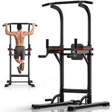 Load image into Gallery viewer, ZENOVA Pull Up Bar, Multi-Function Power Tower Dip Bar Stand Station - Black