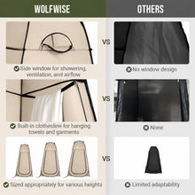 Load image into Gallery viewer, WolfWise Pop Up Shower Tent for Camping Essentials, Compact & Lightweight