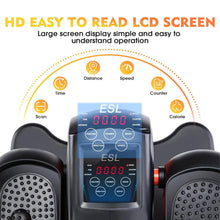 Load image into Gallery viewer, ESL Under Desk Elliptical - Portable Leg Exerciser for Seniors, Assembled Seated Elliptical with Remote Control, LCD Display Electric Elliptical Trainers with Traction Straps