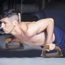 Load image into Gallery viewer, Lifeswell Push Up Bars – Ergonomic Pushup Handles for Floor Strength Training, Non-Slip Push-Up Stands with Soft Grip, Pushups Bars for Home Gym Workout, Light Brown