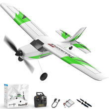 Load image into Gallery viewer, RC Plane Trainer 3CH Remote Control Airplane with Prop Saver, 6-Axis Gyro Stabilizer & 3 Modes to Fly, Hobby (400mm,Green)