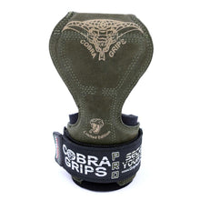 Load image into Gallery viewer, Cobra Grips Weight Lifting Gloves with Adjustable Neoprene Padded Wrist Wraps - (PRO Green Leather)