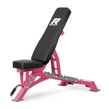 Load image into Gallery viewer, RitFit Adjustable/Foldable Utility Weight Bench for Home Gym, Weightlifting and Strength Training - Bonus Workout Poster with 35 Total Body Exercises, PINK